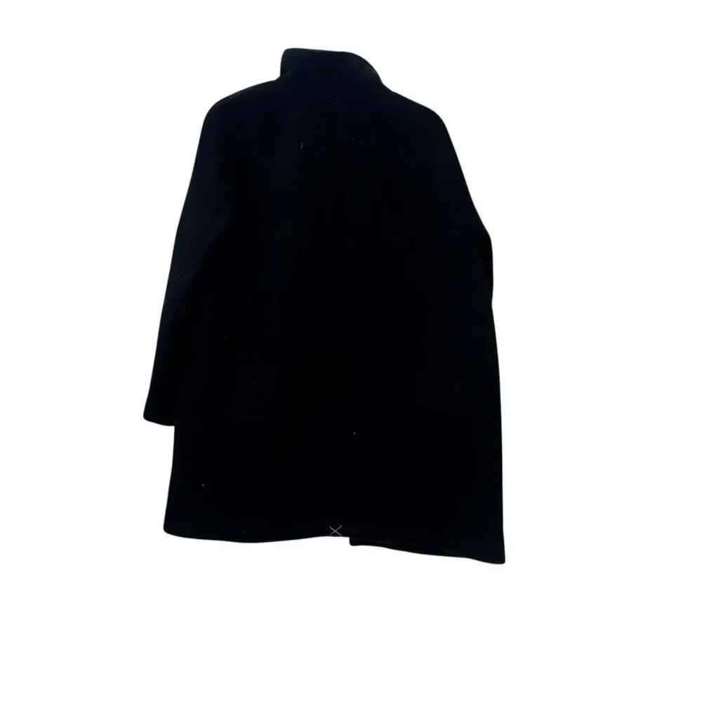 J. Crew Toscana Coat in Italian Stadium-Cloth Wool Blend Black Size 10 NWT - Picture 6 of 12
